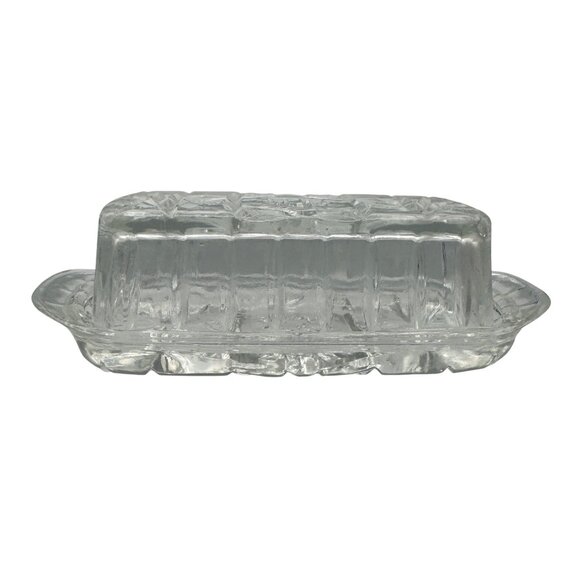 Brillance Cut Glass Star of David Covered Butter Dish - Picture 1 of 5